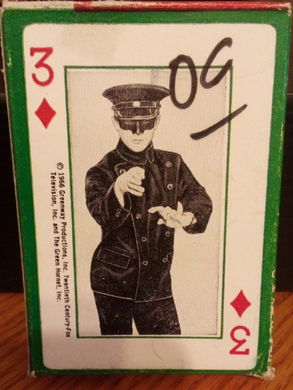 The Green Hornet Official Playing Cards - Green & White